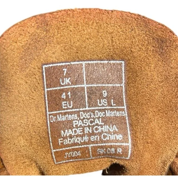 Dr. Martens Pascal Womens Size 9 Combat Boots Brown Leather EUC - Picture 7 of 9